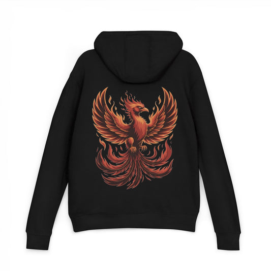 Phoenix Rising Unisex French Terry Hoodie - Cozy Graphic Sweatshirt for Fire Element Enthusiasts