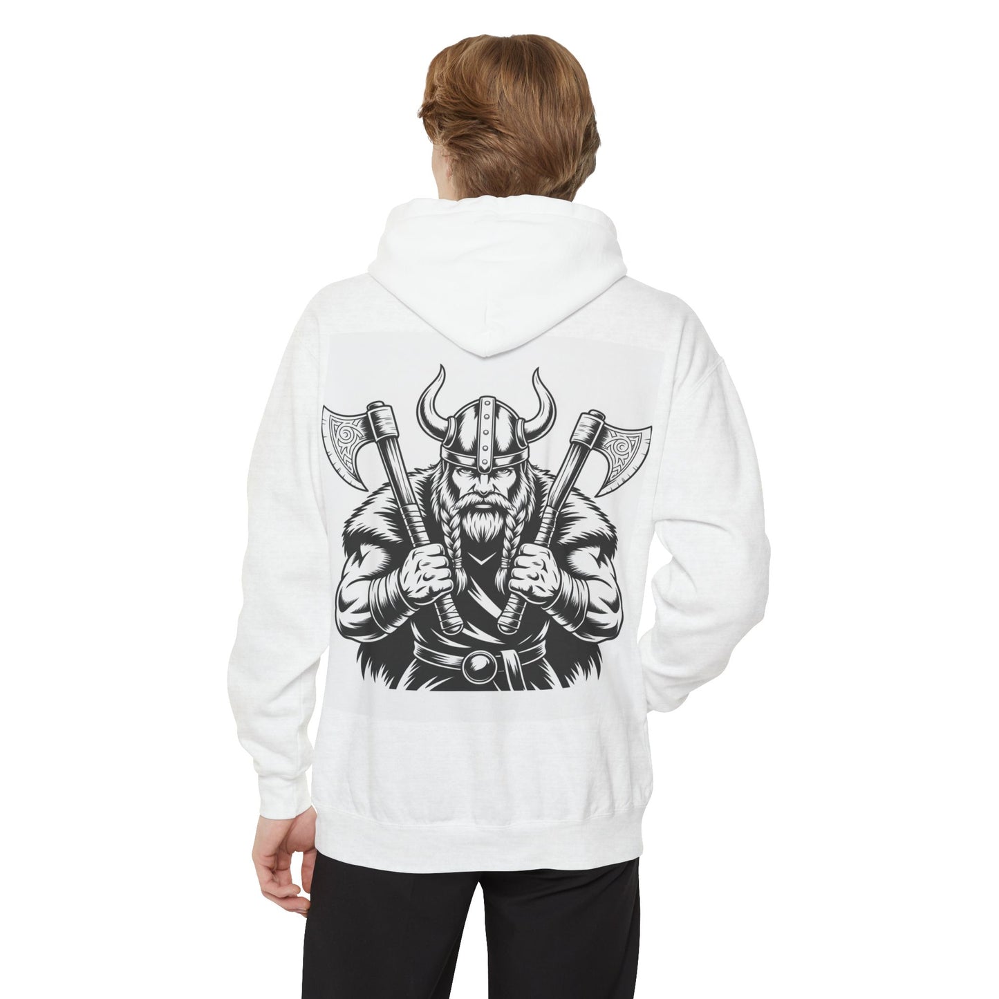 Viking-Themed Garment-Dyed Unisex Hoodie - 2025 Edition