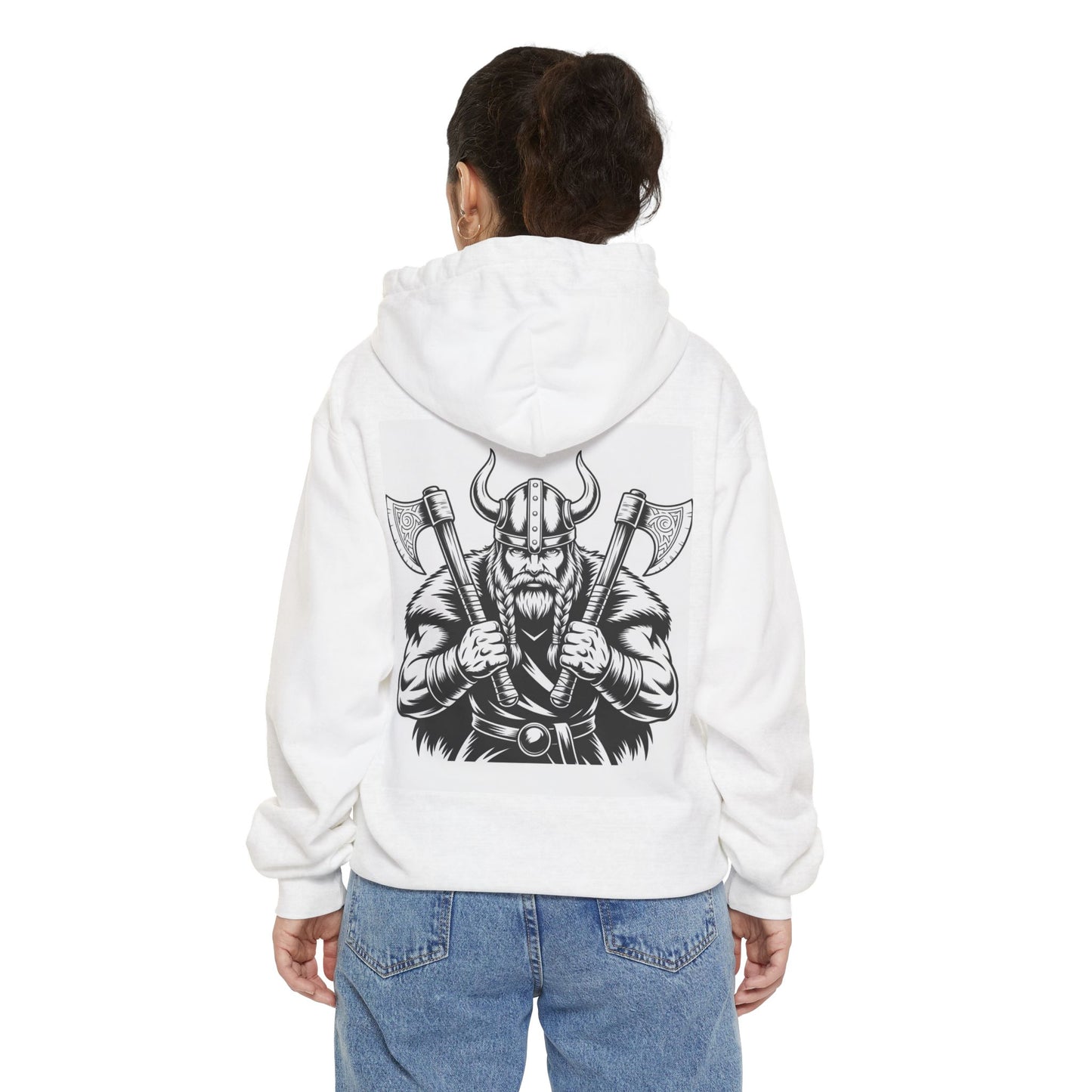 Viking-Themed Garment-Dyed Unisex Hoodie - 2025 Edition